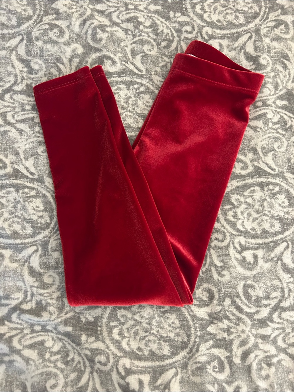 Janie and Jack Kids Velvet Leggings - Red